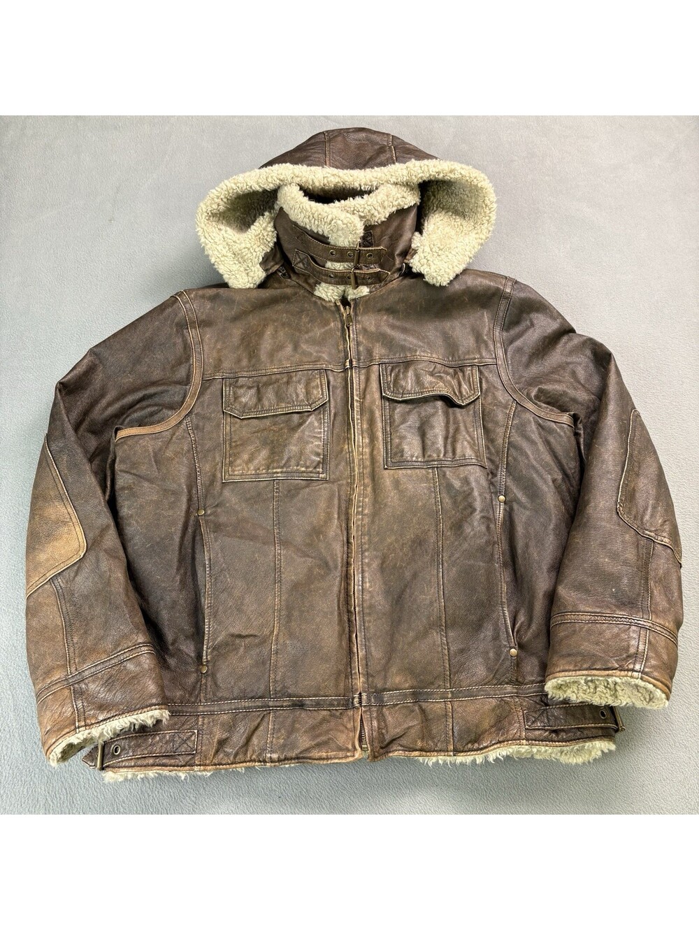 Wilson’s Leather Flight Jacket Size XL Brown